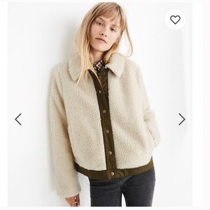 NWT Madewell Sherpa Portland Teddy Fur Jacket XS